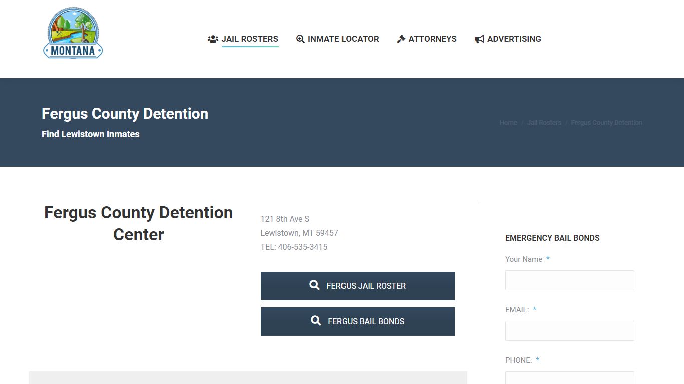 Fergus County Detention - MONTANA JAIL ROSTER